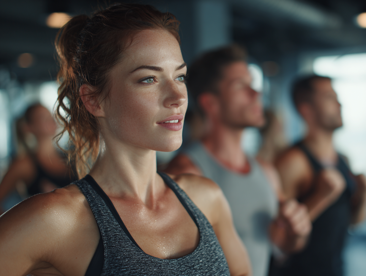 Група людей різного віку займається фітнесом